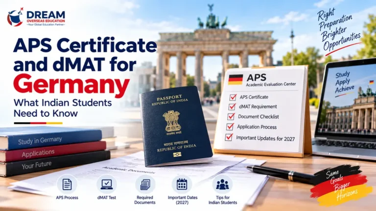 Indian student preparing APS documents and dMAT requirements for studying in Germany